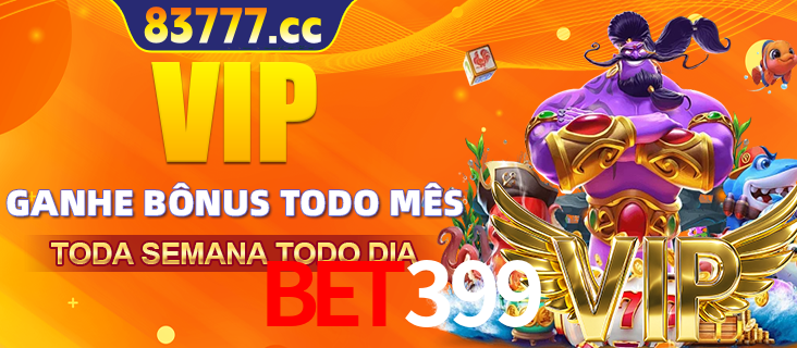 Banner promocional do bet399 oferecendo 100% de recompensas adicionais contínuas para quem fizer o login diário (Daily sign-in), com um mascote de coelho.